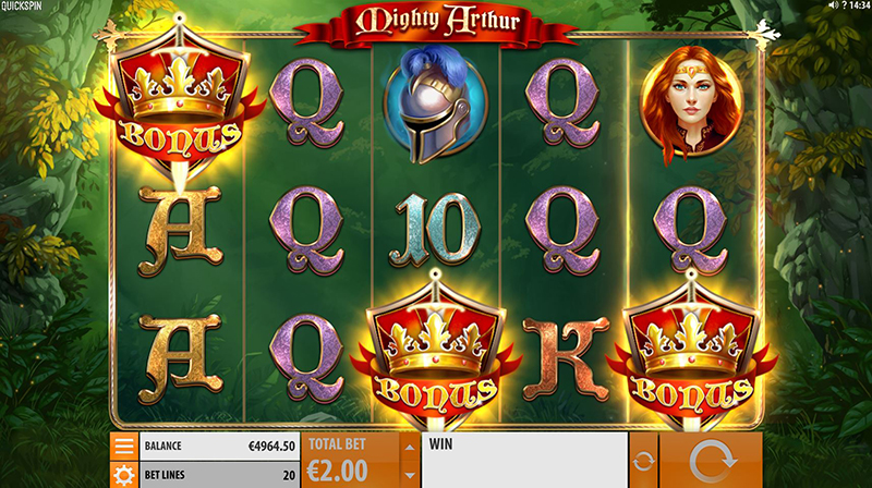 Mighty Arthur free spins bonus