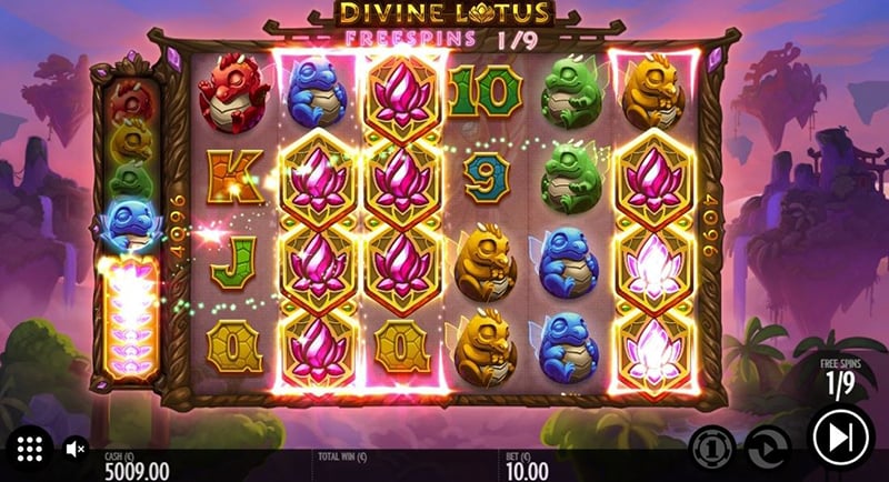 Divine Lotus bonus collect free spins