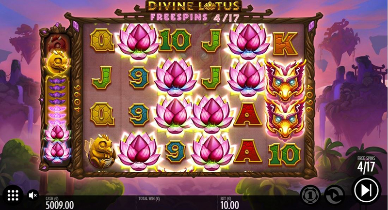 Divine Lotus mystery symbol free spins