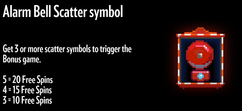 Flame Busters alarm bell scatter symbol