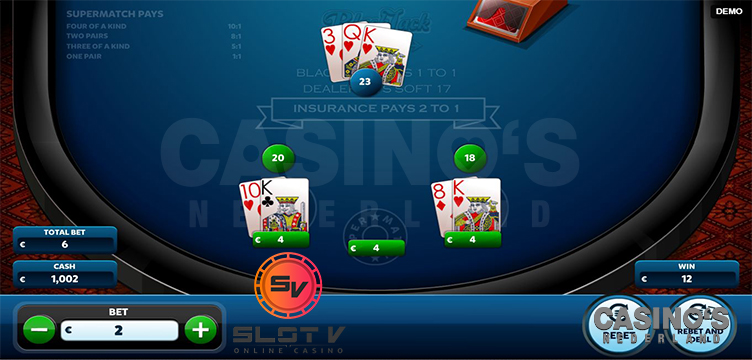 Online blackjack switch super match