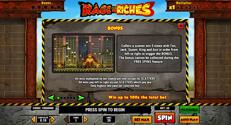 Rage to Riches bonus