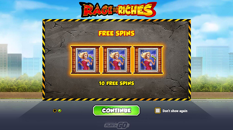 Rage to Riches free spins