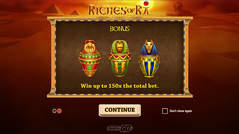 Riches of Ra bonus