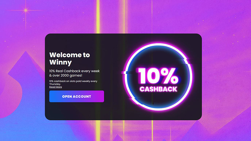 Winny Cashback bonus