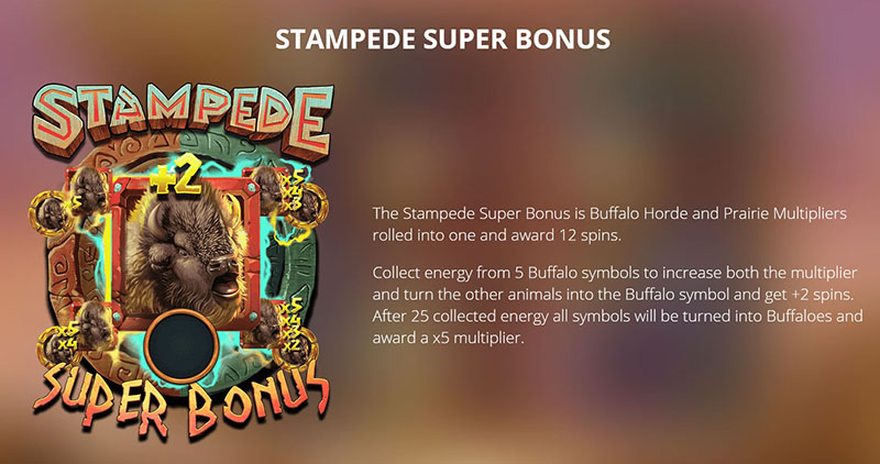 Buffalo Hunter stampede super bonus