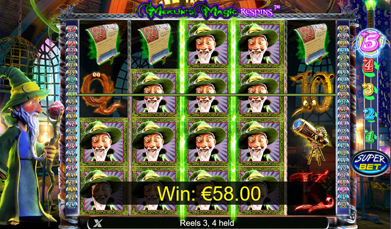 Merlin's Magic Respins big win