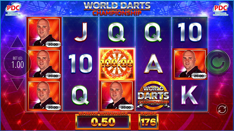 PDC World Darts Championship videoslot bonus spins