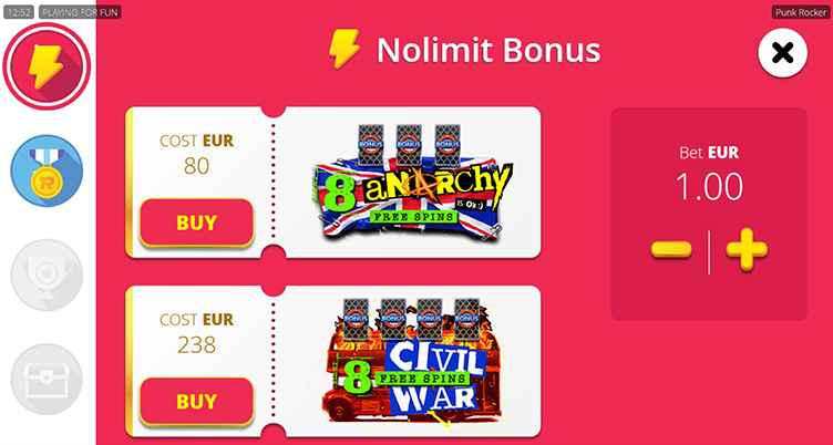 Punk Rocker nolimit bonus