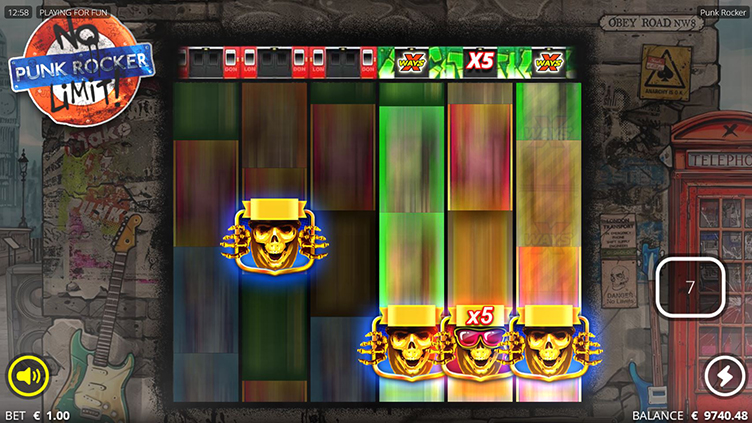 Punk Rocker videoslot civil war freespins