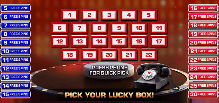 Deal or No Deal Golden Game pick your lucky box
