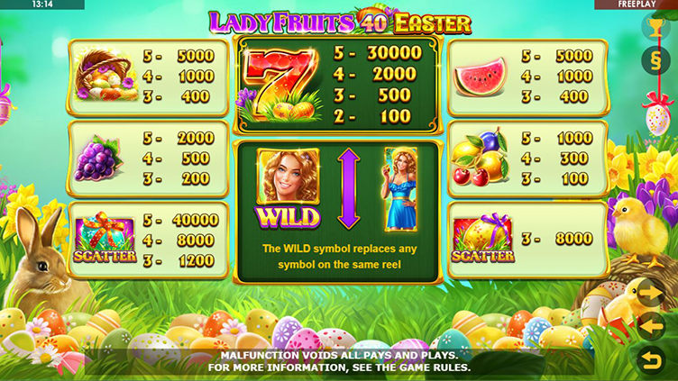 Lady Fruits 40 Easter symbols