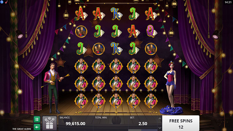 The Great Albini bonus buy free spins