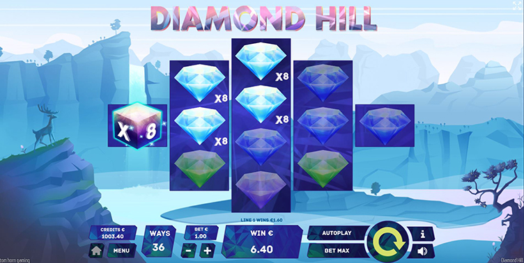 Diamond Hill videoslot multiplier wild