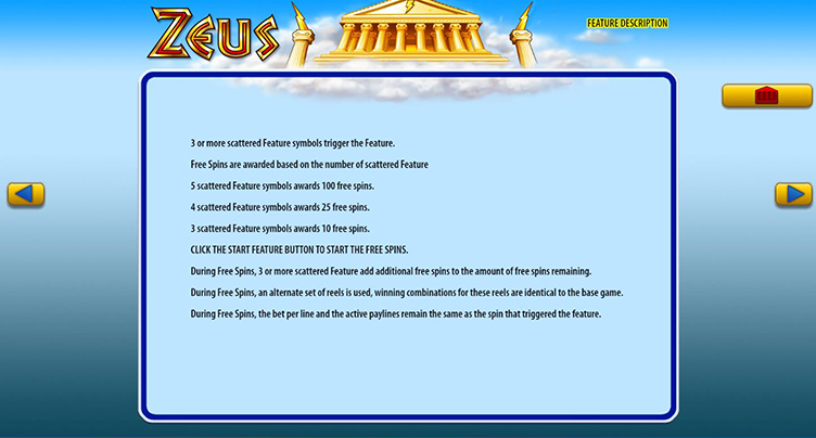 Zeus feature description