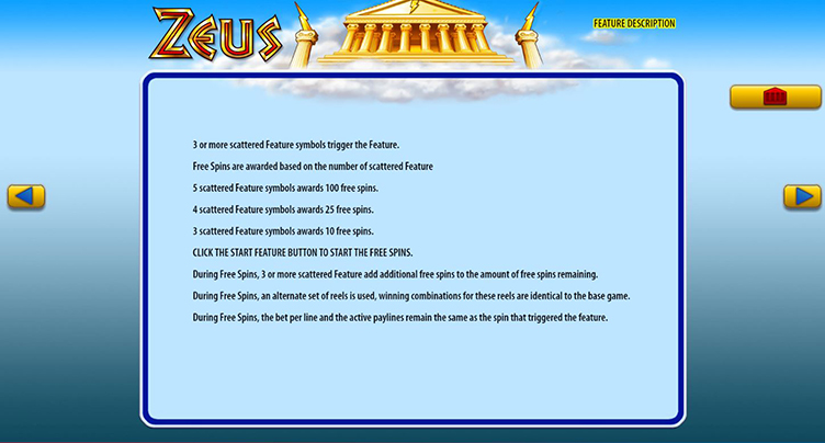 Zeus feature description