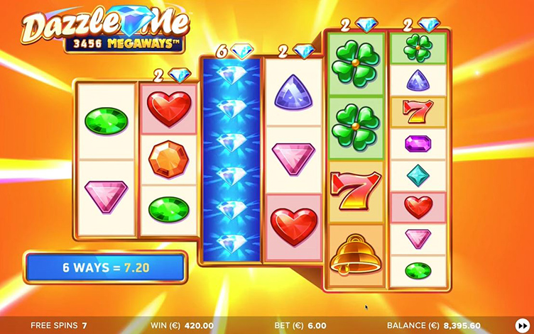 Dazzle Me Megaways freespins