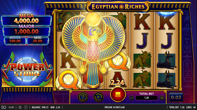 Egyptian Riches Power Strike videoslot wild