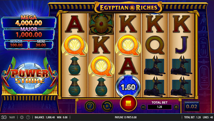 Egyptian Riches Power Strike videoslot