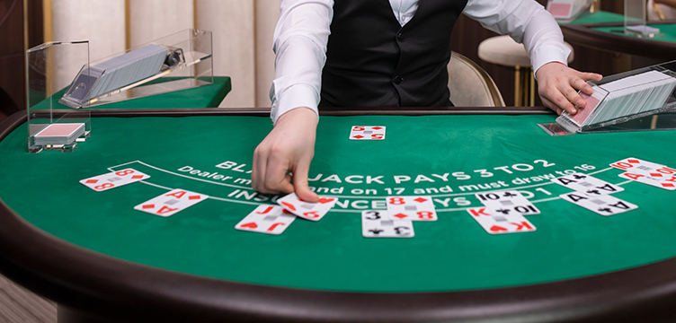 Live blackjack 9-J blackjack kans winst