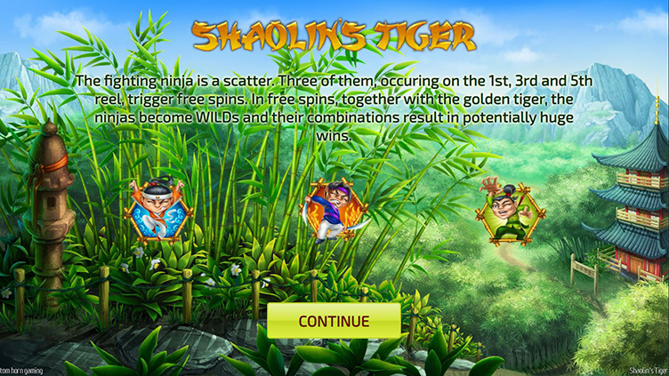 Shaolin's Tiger Tom Horn Gaming