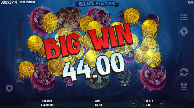 Blue Fortune videoslot big win
