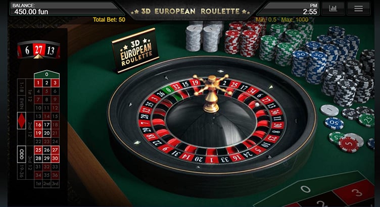 GoSlotty 3D European Roulette online