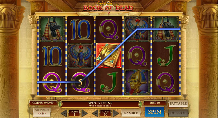 Mount Gold Casino Book of Dead slot