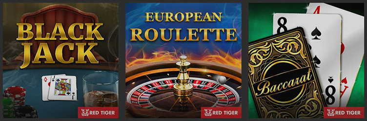 Red Tiger Gaming table games