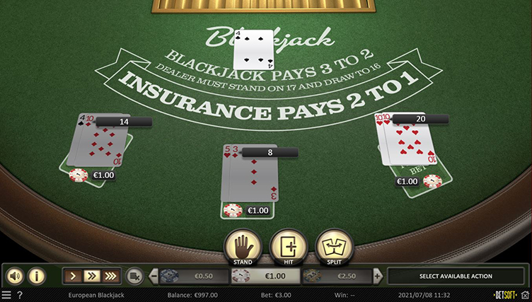 Amok Casino Europees blackjack online