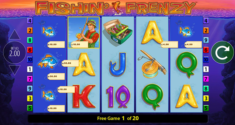 Fishin' Frenzy Spin Boost free spins