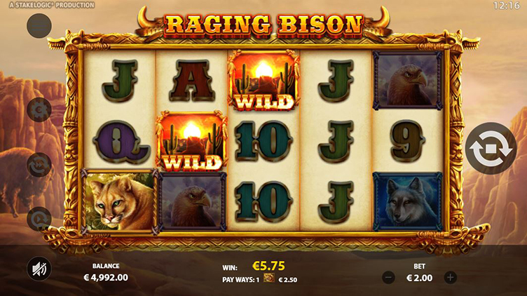 Raging Bison videoslot wild