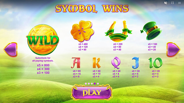 Rainbow Jackpots symbols