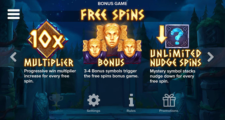 Fate of Fortune free spins symbols