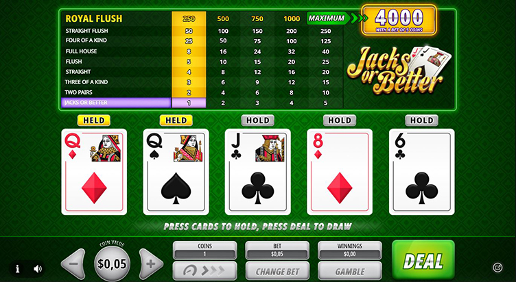 Jacks or Better video poker