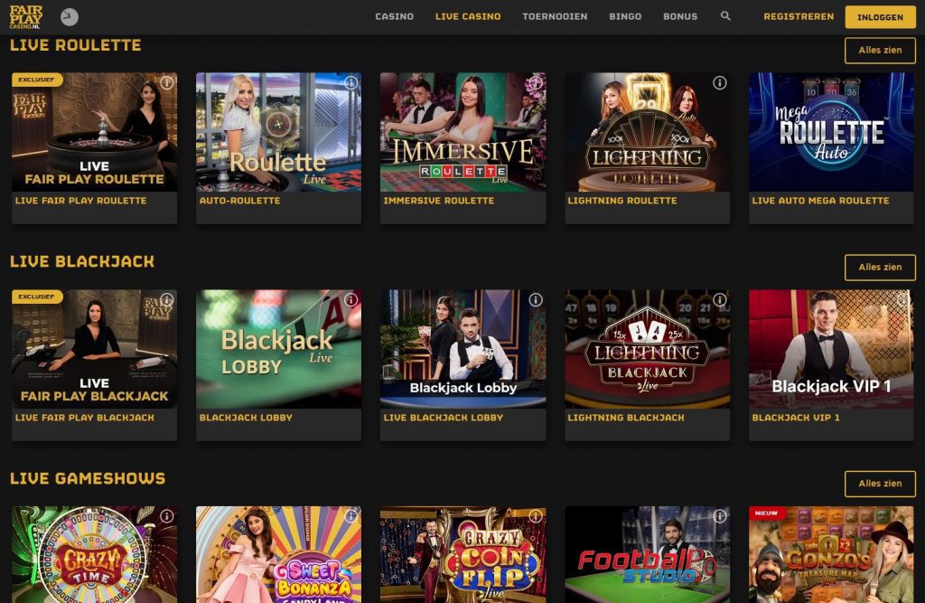 Fair Play Casino live casino spellen