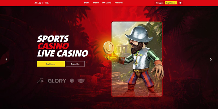 Jack's Online Casino hoofdpagina