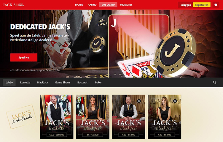 Jack's Online Casino live casino