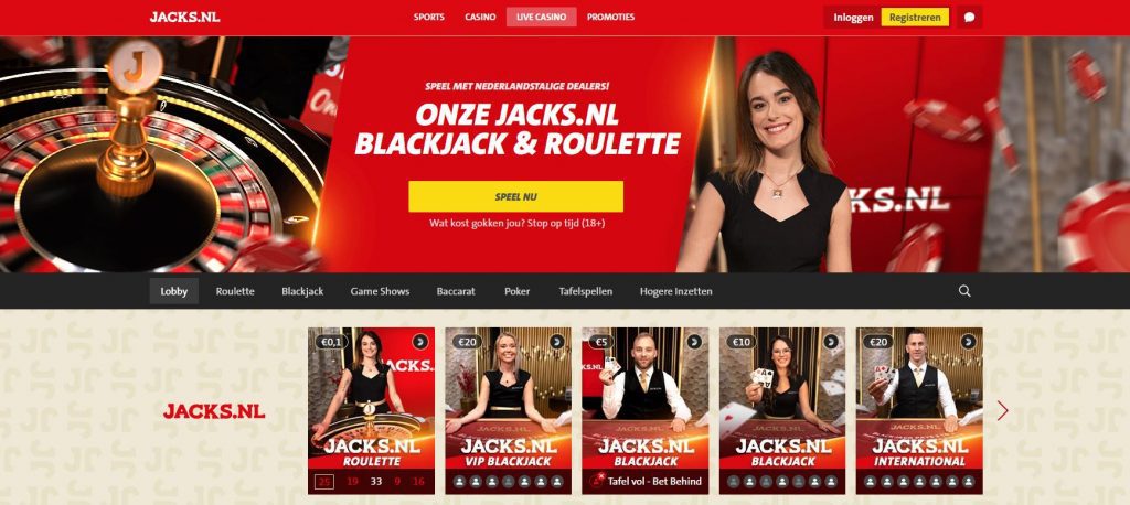 Jacks.nl live casino