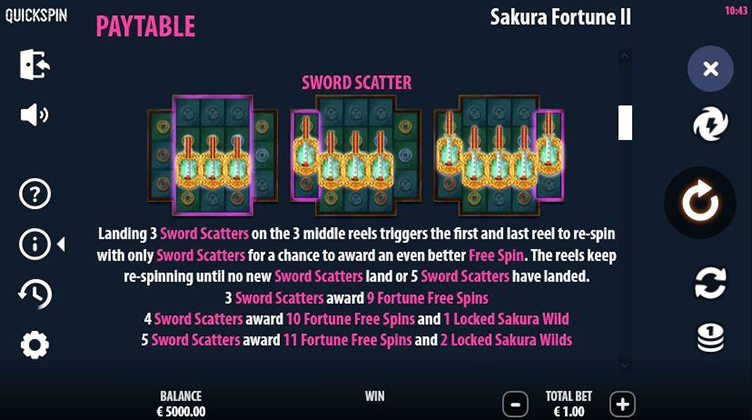 Sakura Fortune 2 scatter symbolen