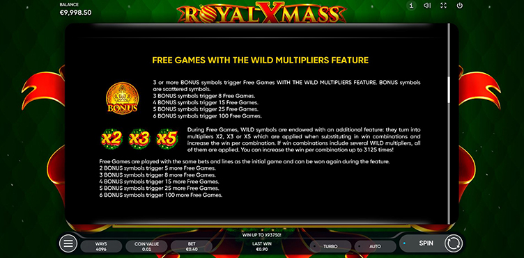 Royal Xmass bonus symbols