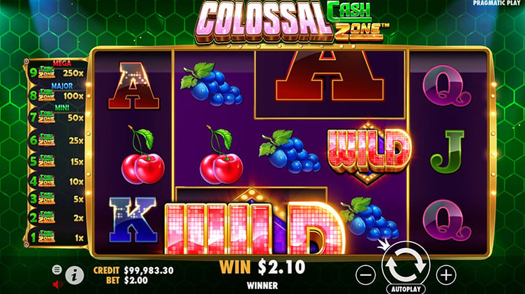 Colossal Cash Zone videoslot wild