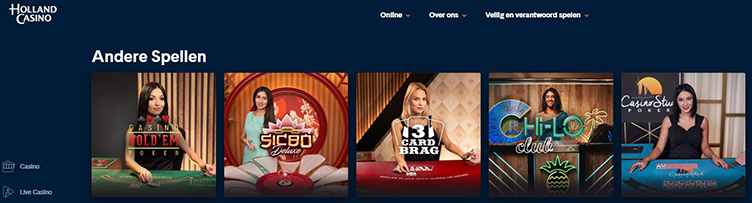 Holland Casino Online andere spellen