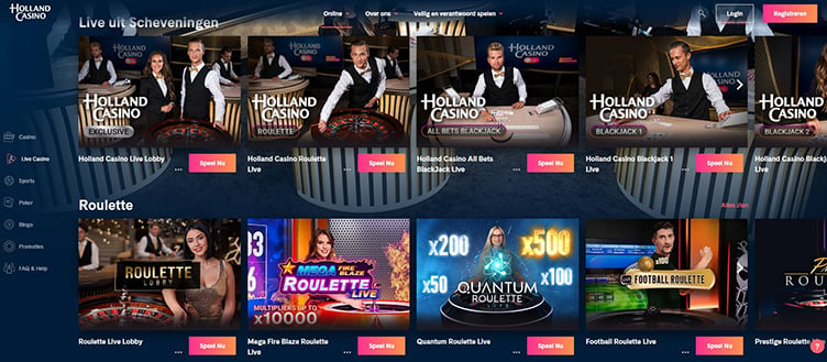 Holland Casino Online live casino spellen
