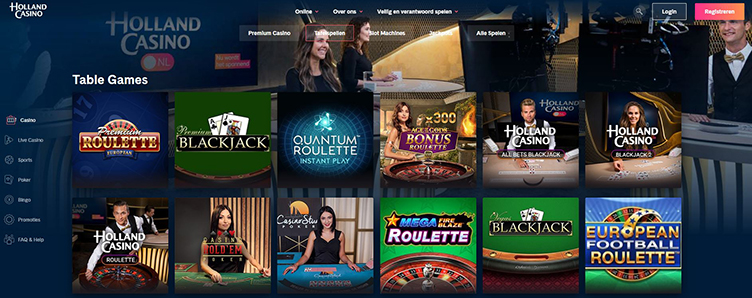 Holland Casino Online tafelspellen