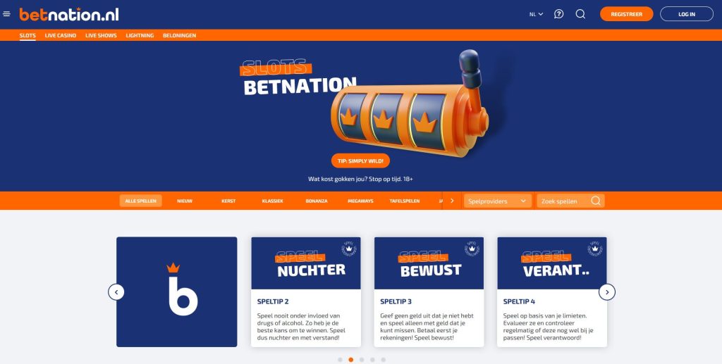 Betnation hoofdpagina