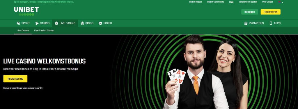 Live Unibet registratie