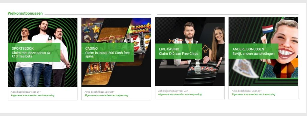 Unibet welkomstbonussen sport, casino of live casino