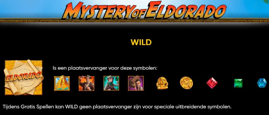 Mystery of Eldorado wilds symbool