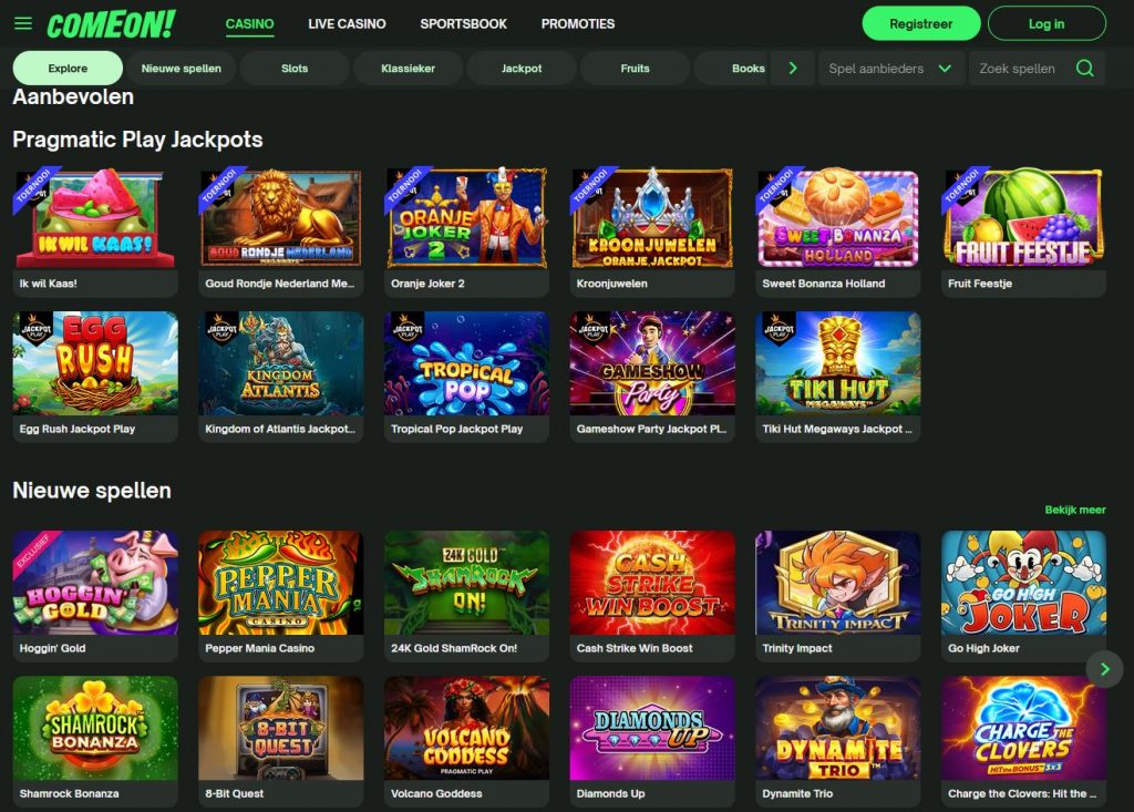 ComeOn! Casino spellen collectie